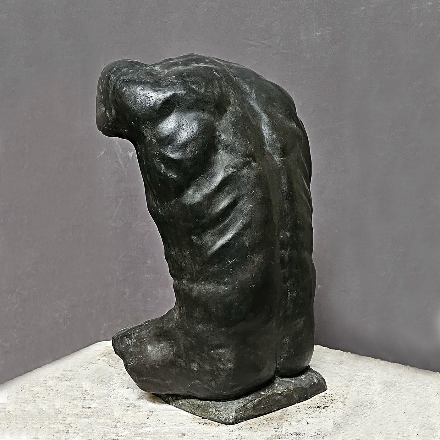 Italian Alan Torso Bronze Sculpture For Sale