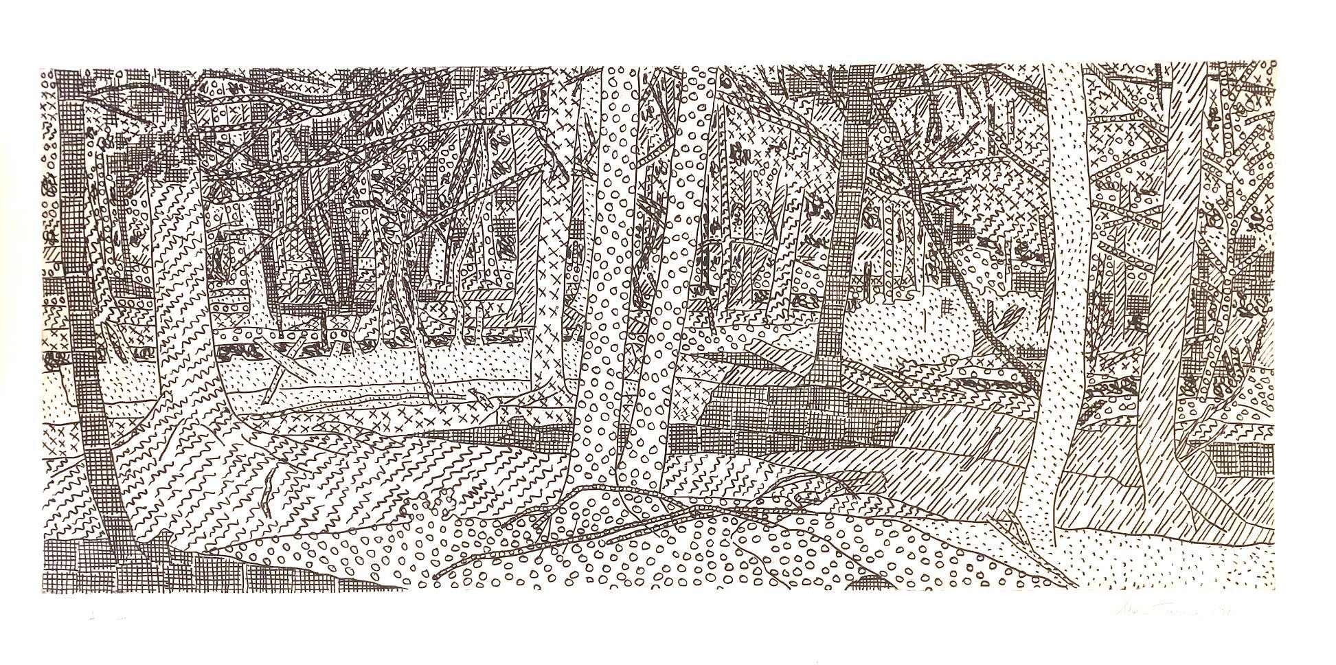 Waldszenerie – Print von Alan Turner