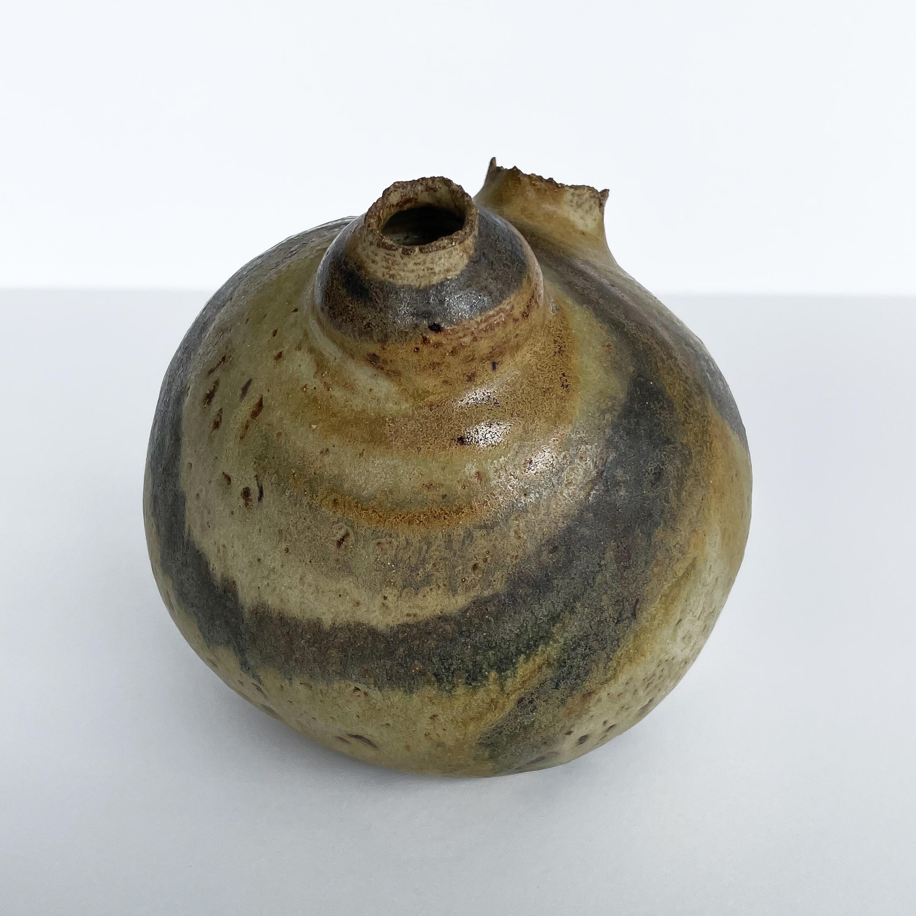 Late 20th Century Alan Wallwork Stoneware Sculptural Studio Vase