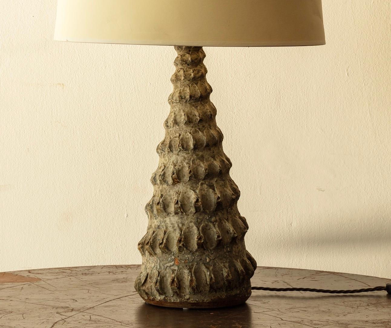 Late 20th Century Alan Wallwork Stoneware Table Lamp, 1970s