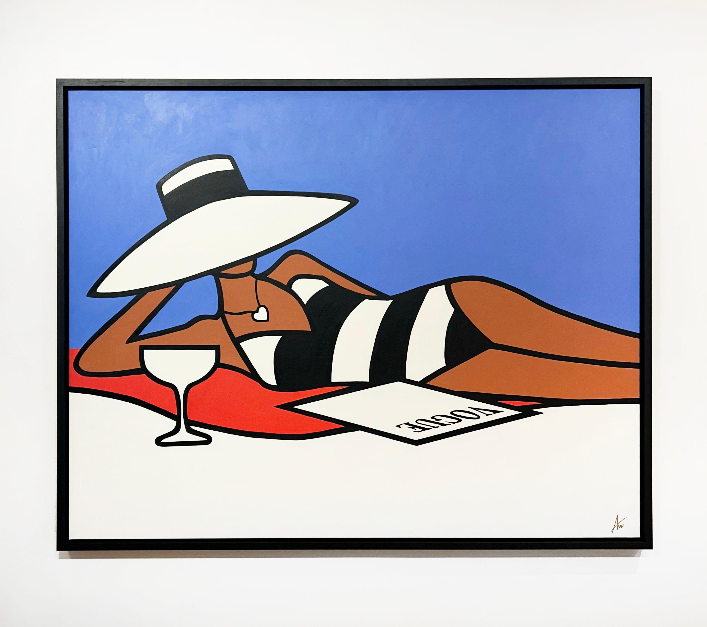 Champagner und Vogue (Zeitgenössisch), Painting, von Alan Walsh