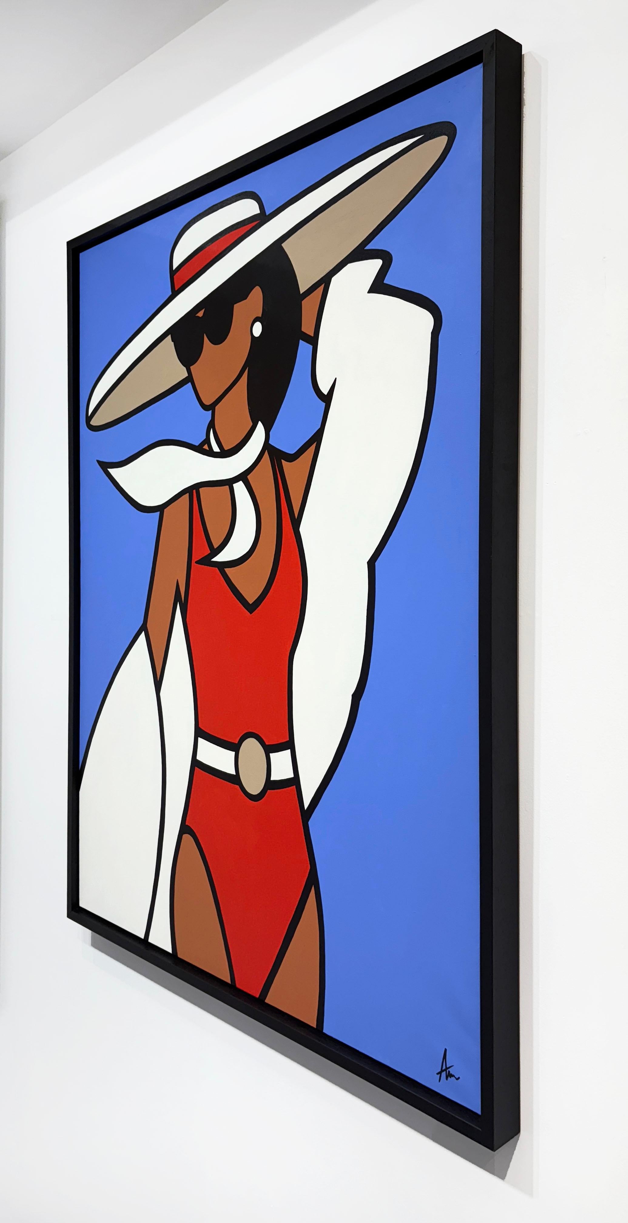 Poolside Glamour - Contemporary Painting by Alan Walsh