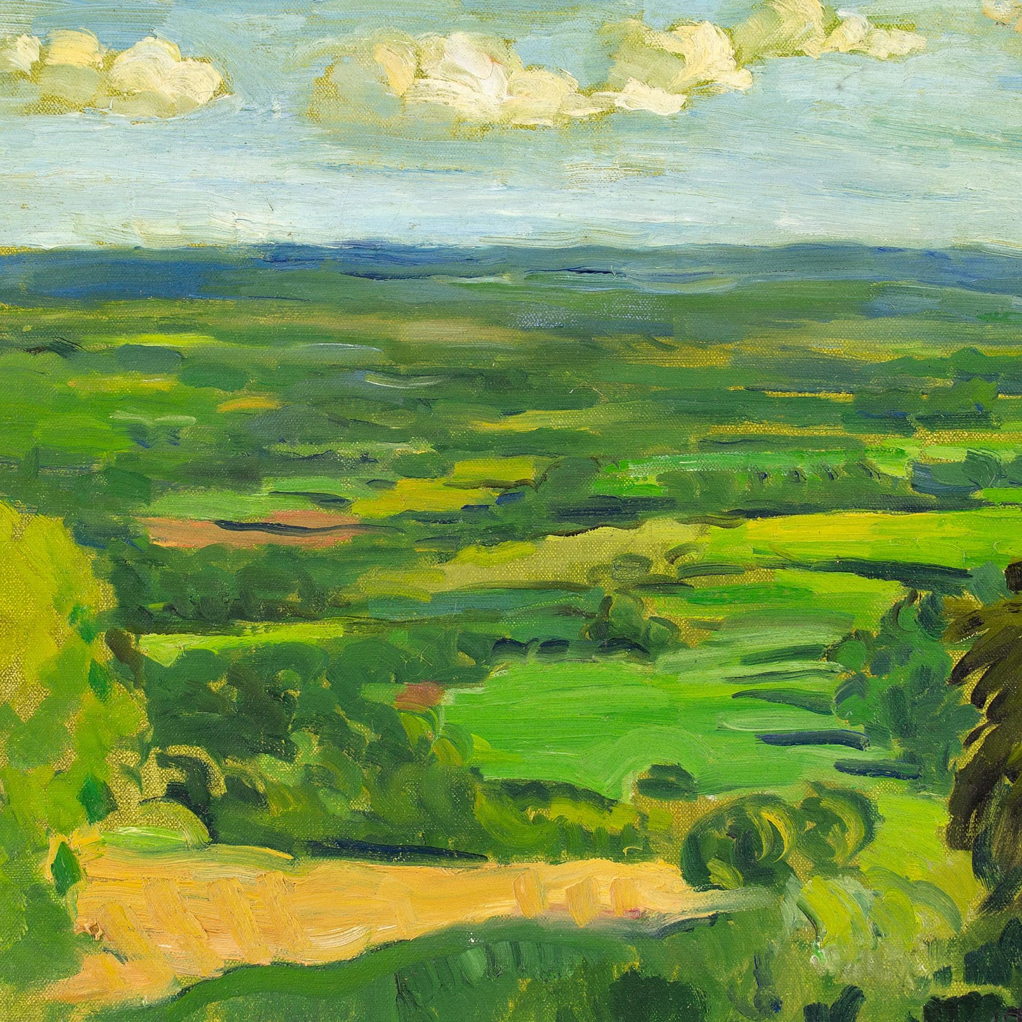 Alan Witney, Kentish Weald From The North Downs, Oil Painting For Sale 4