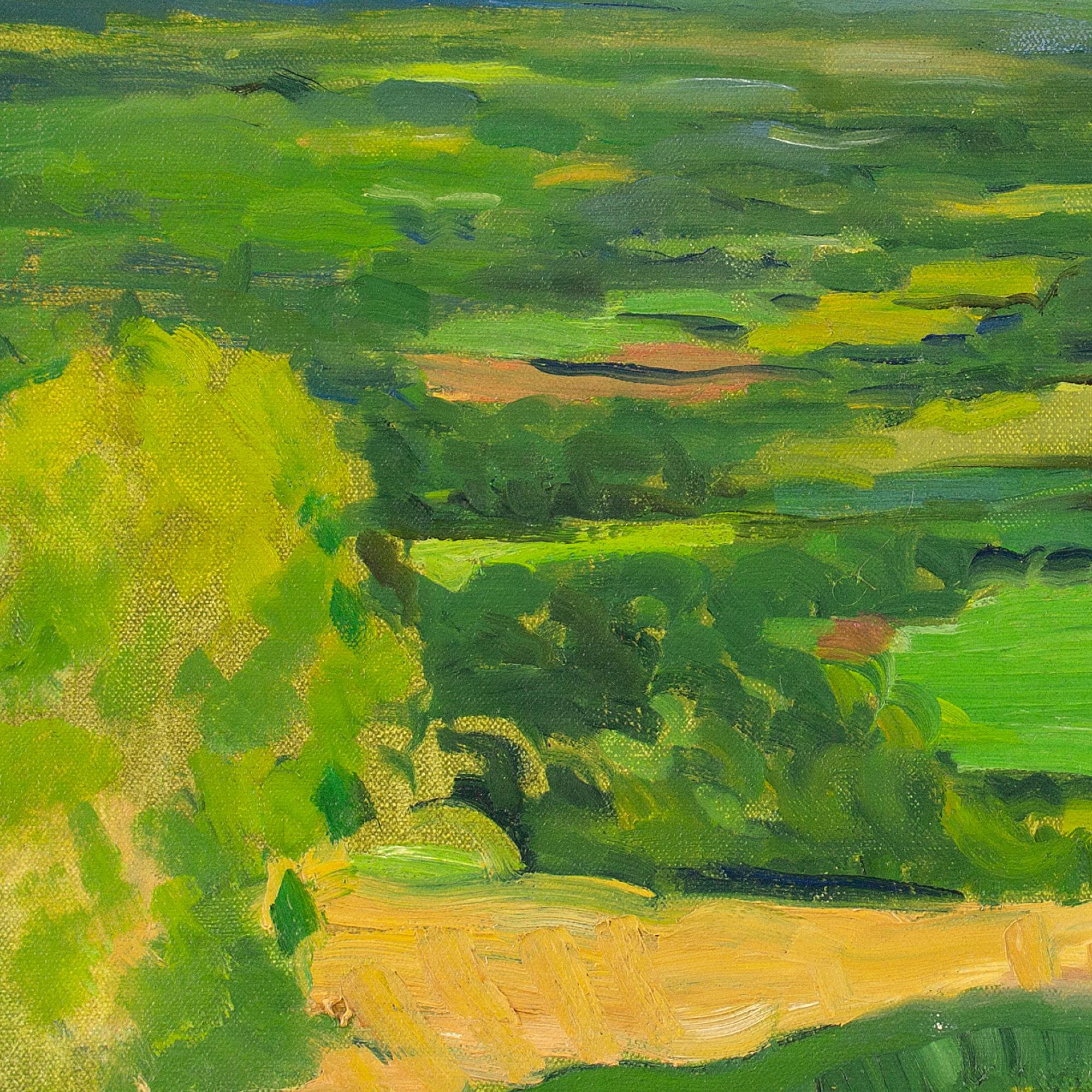 Alan Witney, Kentish Weald From The North Downs, Oil Painting For Sale 7