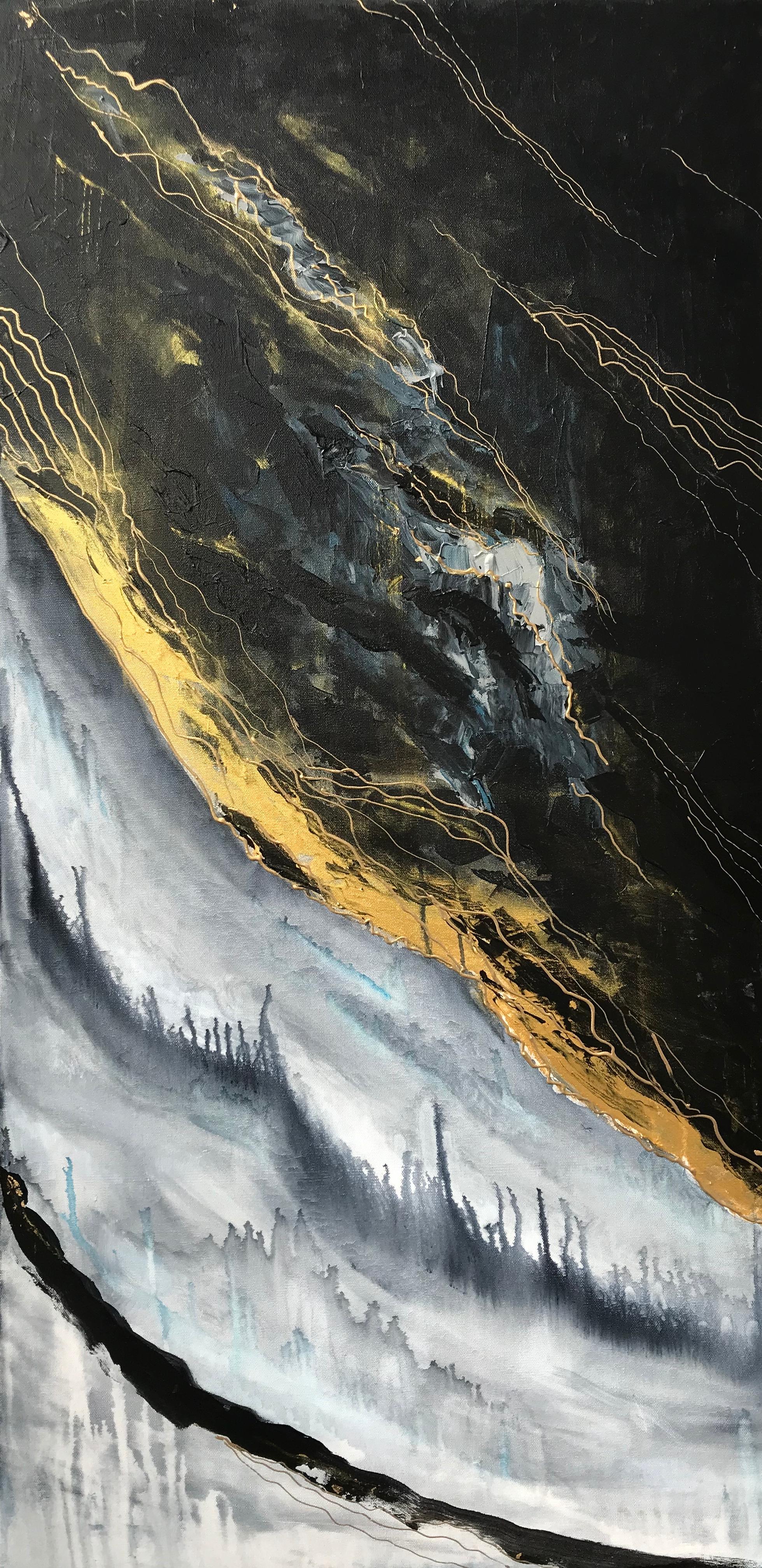 Last Light, Abstract Painting - Mixed Media Art by Alana Clumeck