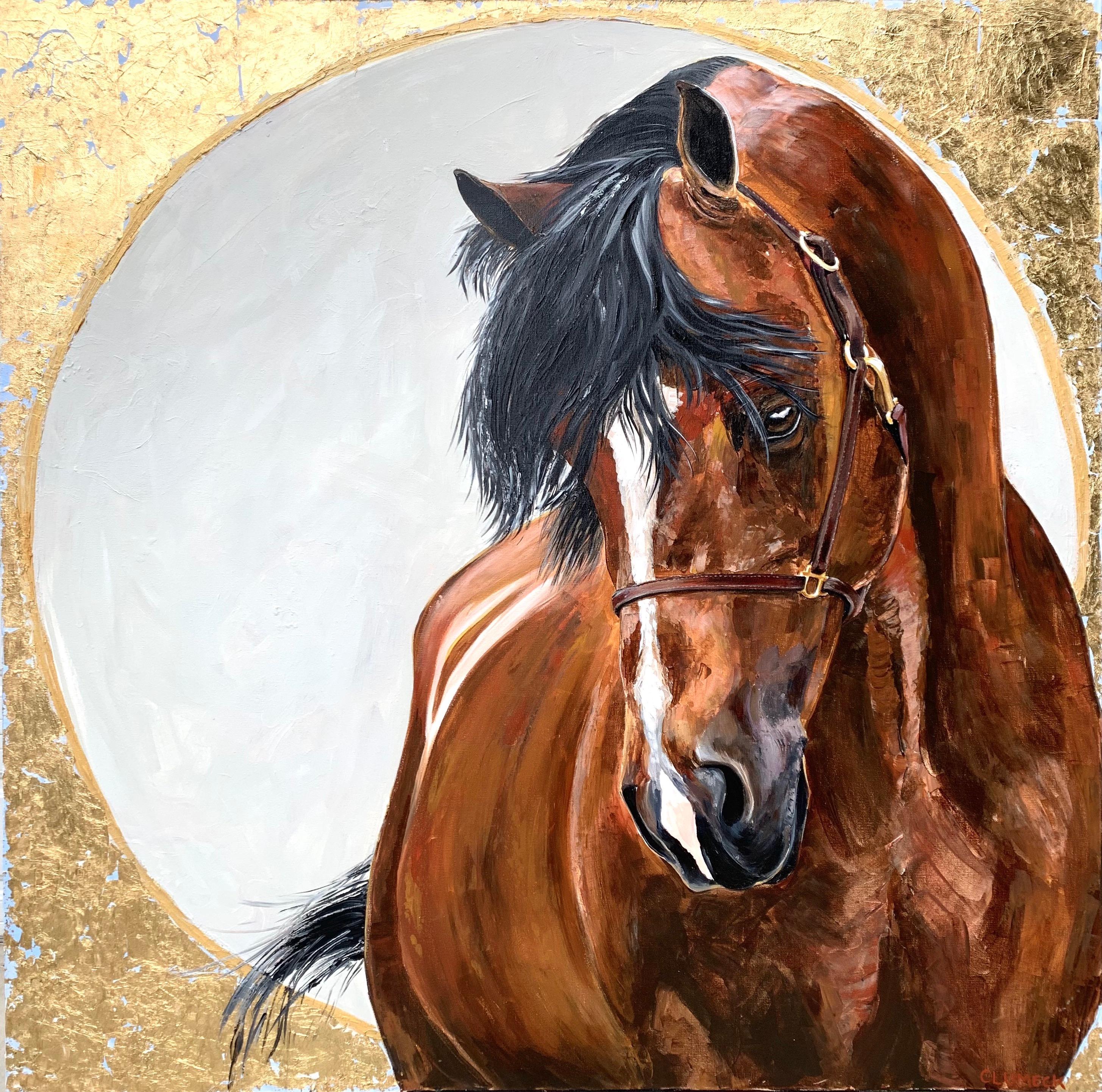 Noble Horse, Original Painting - Mixed Media Art by Alana Clumeck