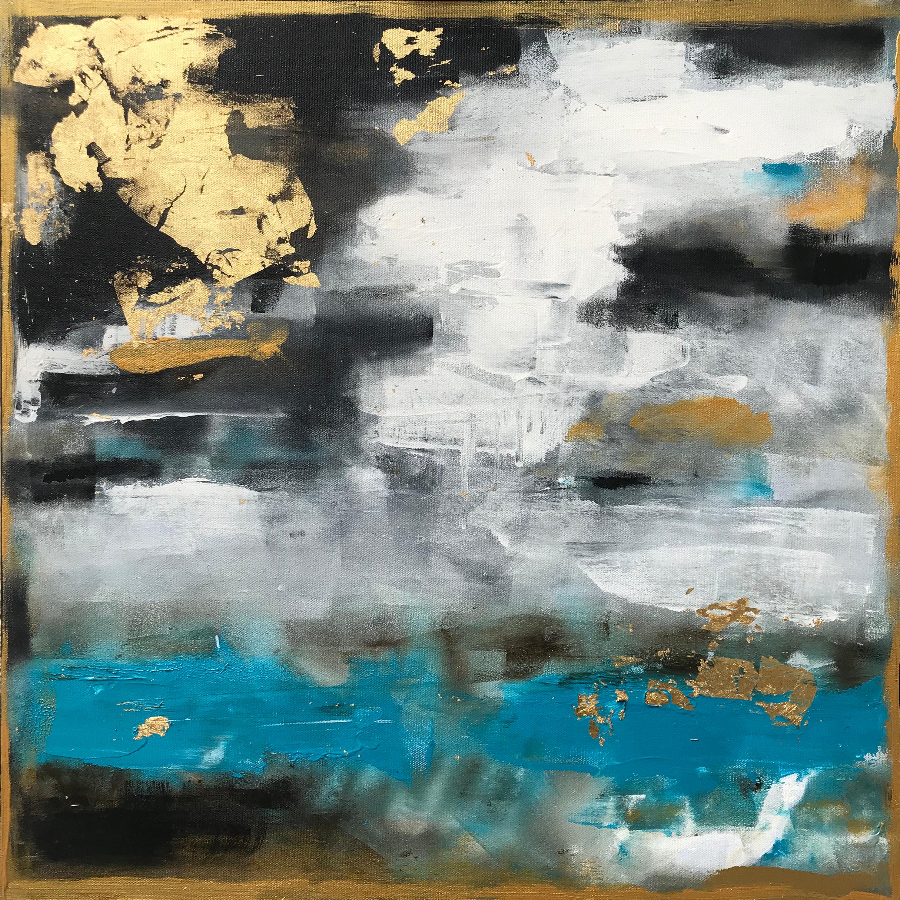 Storm at Sea, Abstract Painting - Mixed Media Art by Alana Clumeck