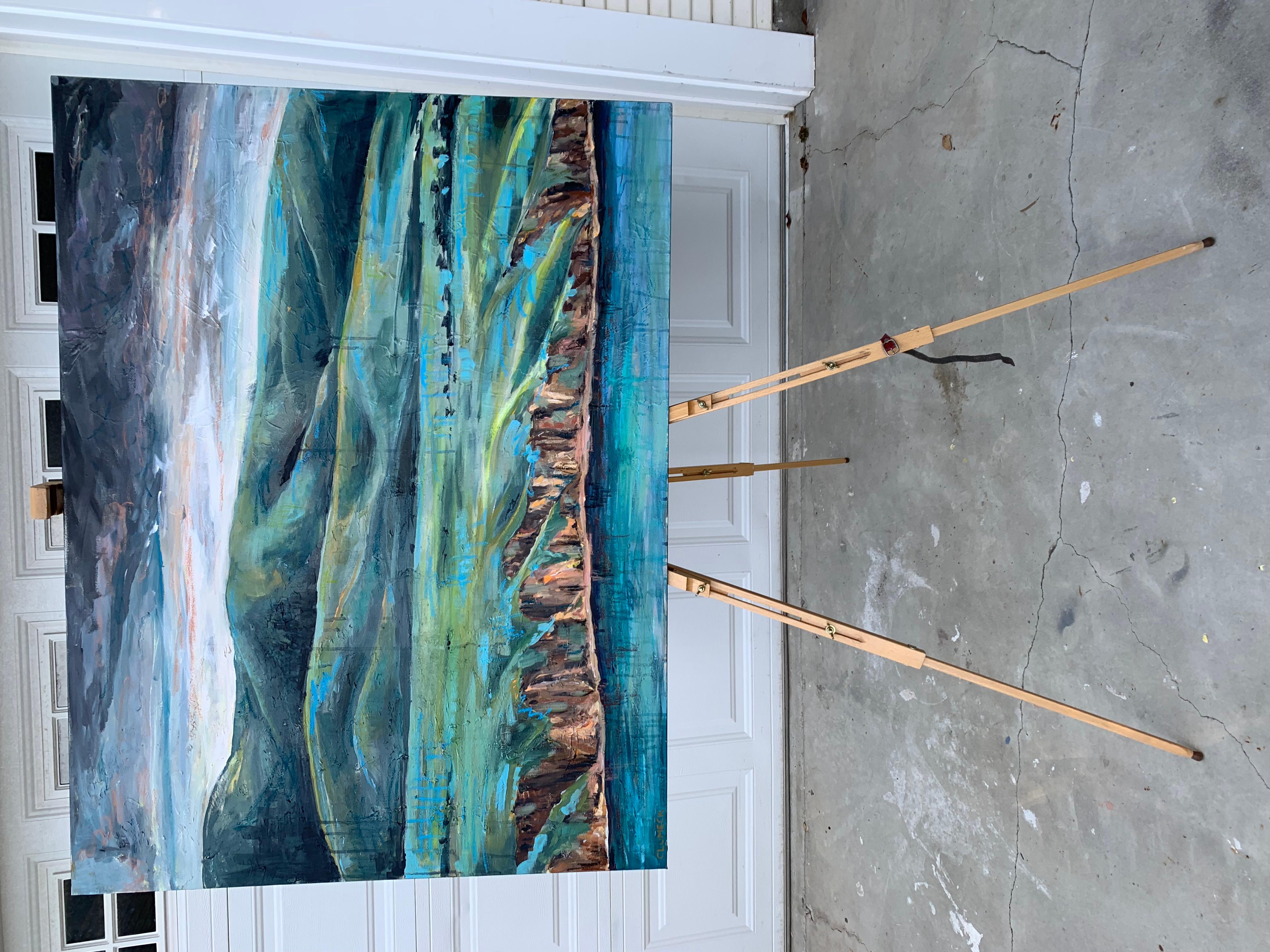 <p>Artist Comments<br>Artist Alana Clumeck presents an impressionist view from the ocean overlooking rolling hills. 