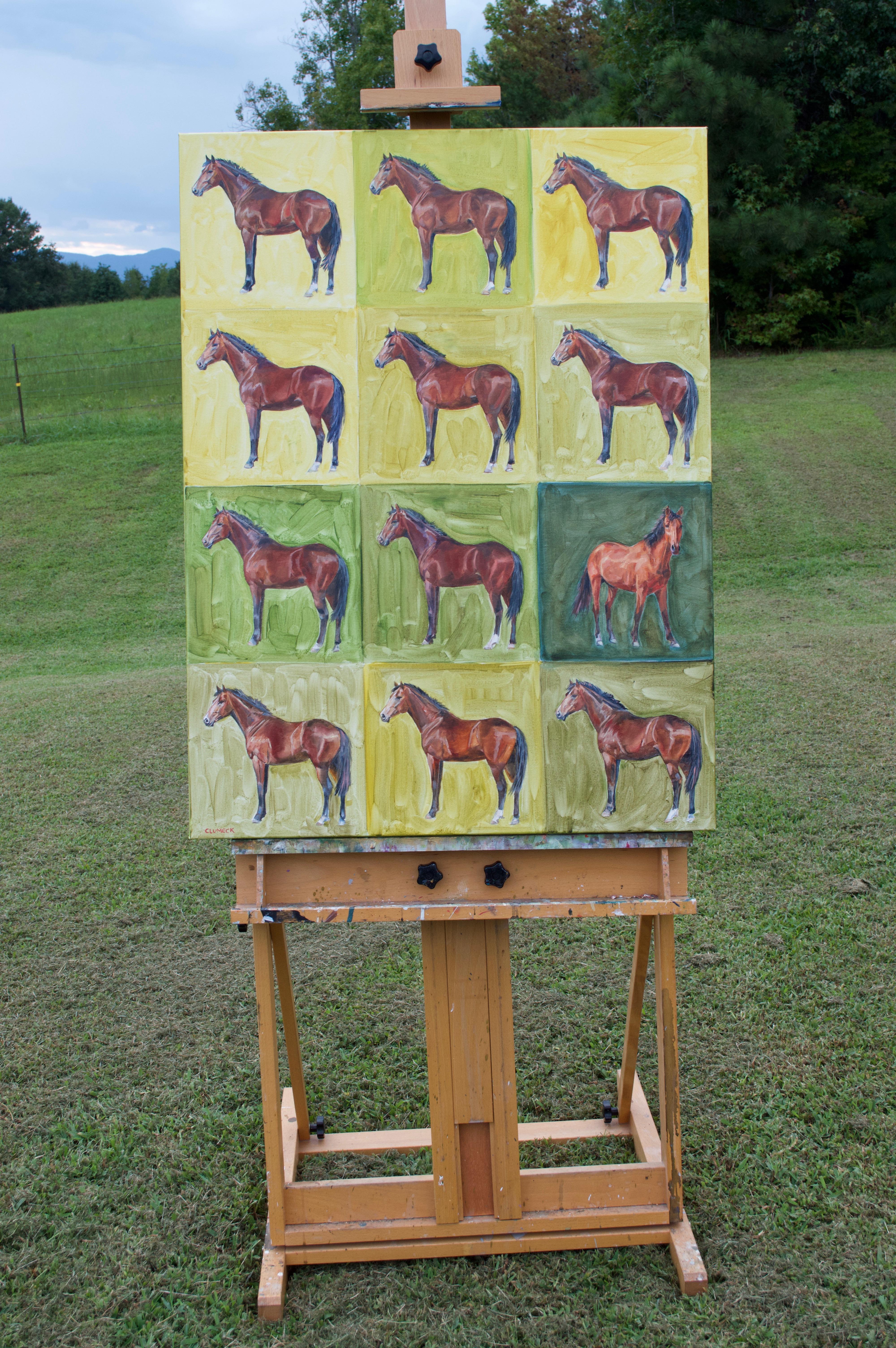Jenseits der Herde, Ölgemälde (Zeitgenössisch), Painting, von Alana Clumeck
