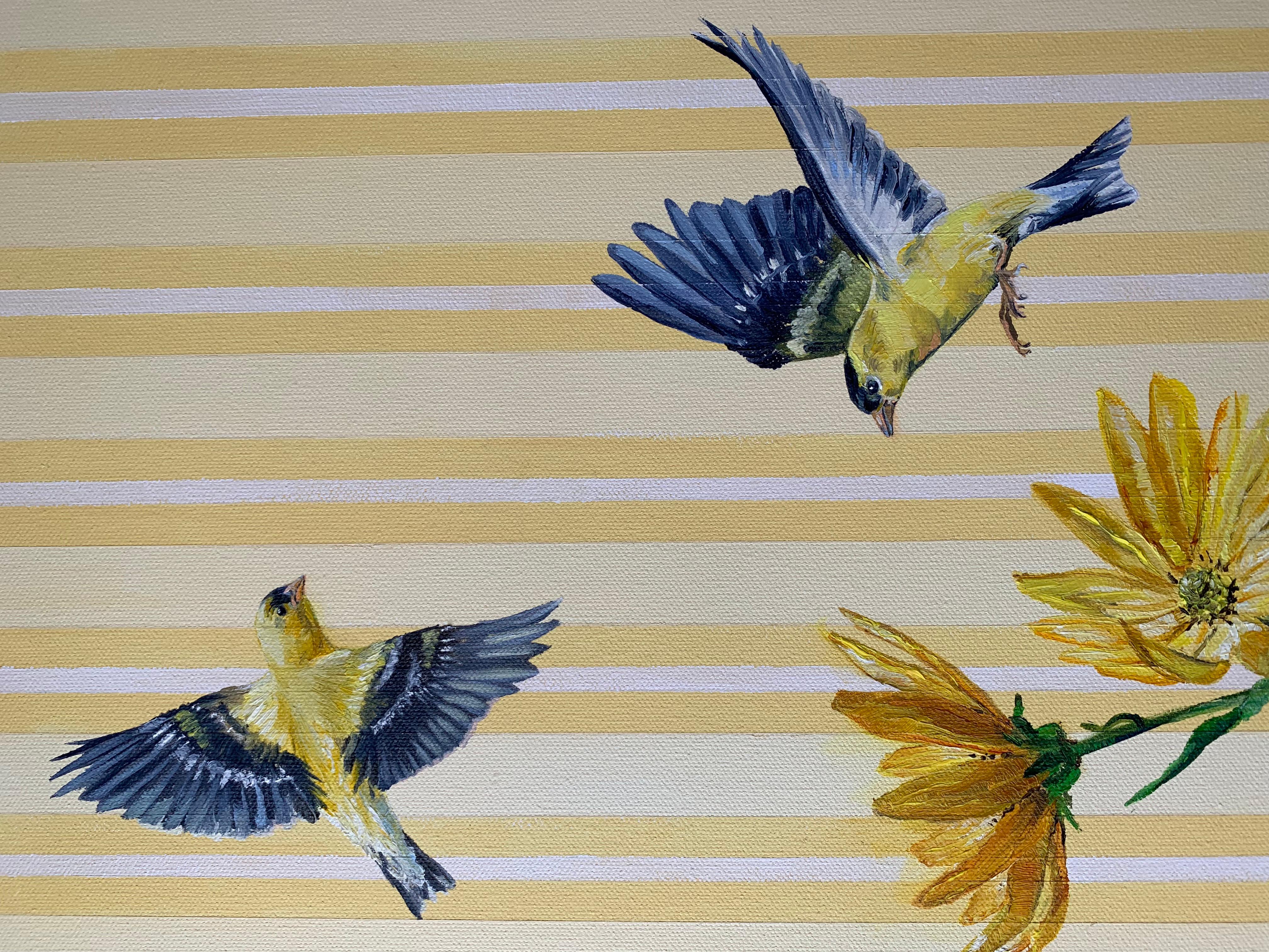 Vuelo dorado, Pintura al óleo - Still-Life Painting Beige de Alana Clumeck