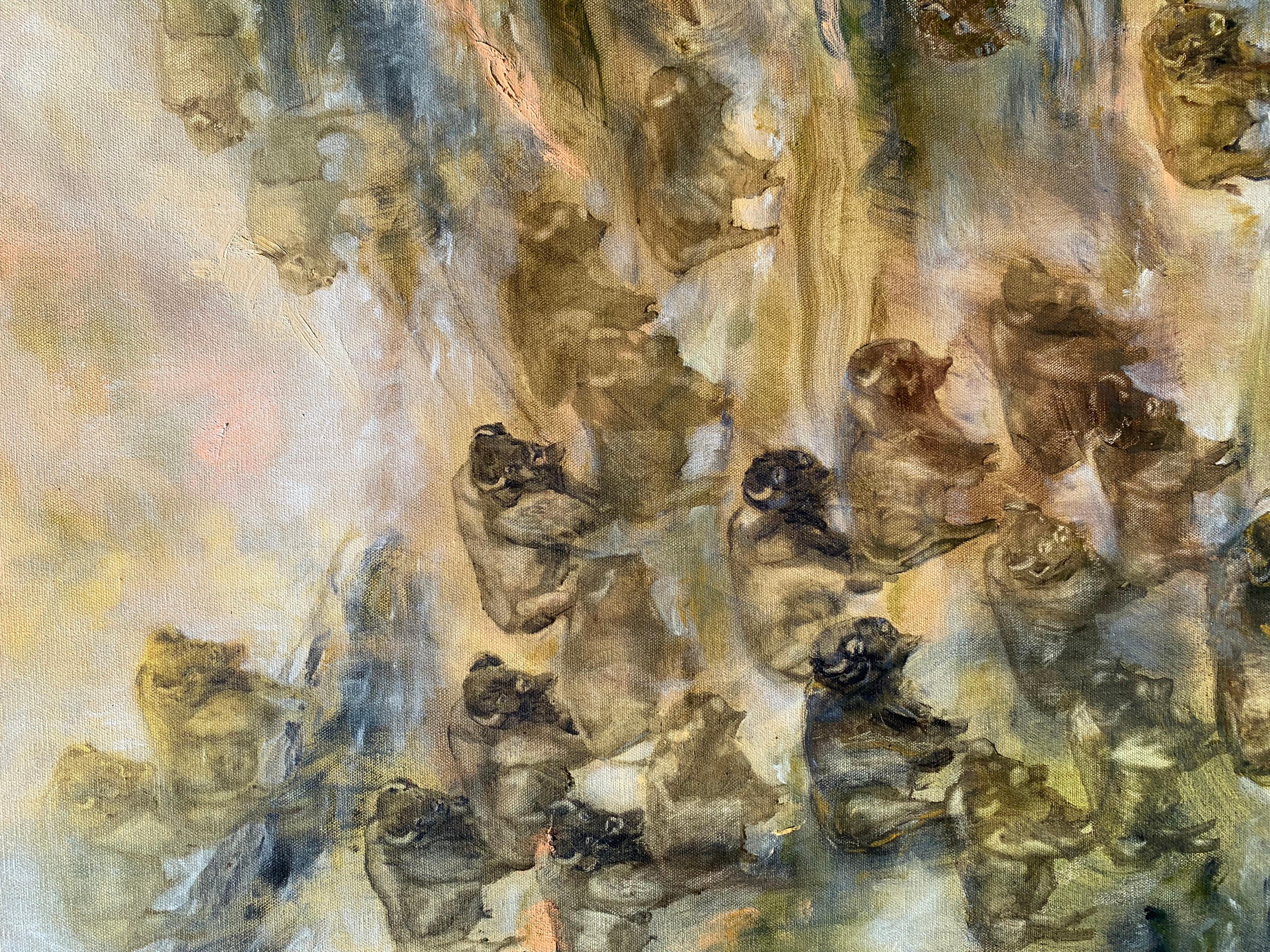 Descenso majestuoso, Pintura al óleo en venta 1