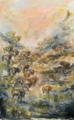 Descenso majestuoso, Pintura al óleo