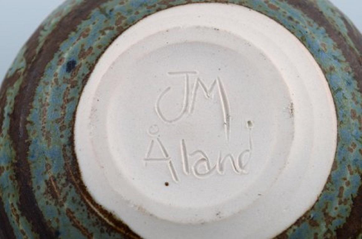 Åland, Contemporary Ceramicist, Bowl in Glazed Stoneware, Late 20th Century In Excellent Condition For Sale In Copenhagen, DK