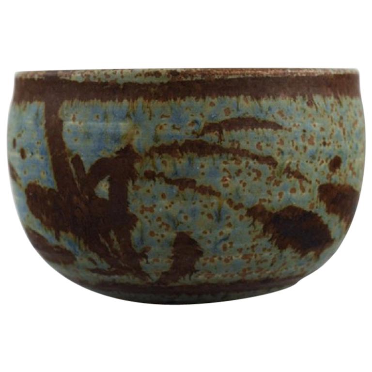 Åland, Contemporary Ceramicist, Bowl in Glazed Stoneware, Late 20th Century For Sale