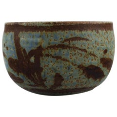 Retro Åland, Contemporary Ceramicist, Bowl in Glazed Stoneware, Late 20th Century