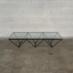 Alanda Metal and Glass Coffee Table by Paolo Piva for B&B Italia 70s
