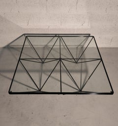 Alanda metal and glass coffee table by Paolo Piva for B&B Italia 70's