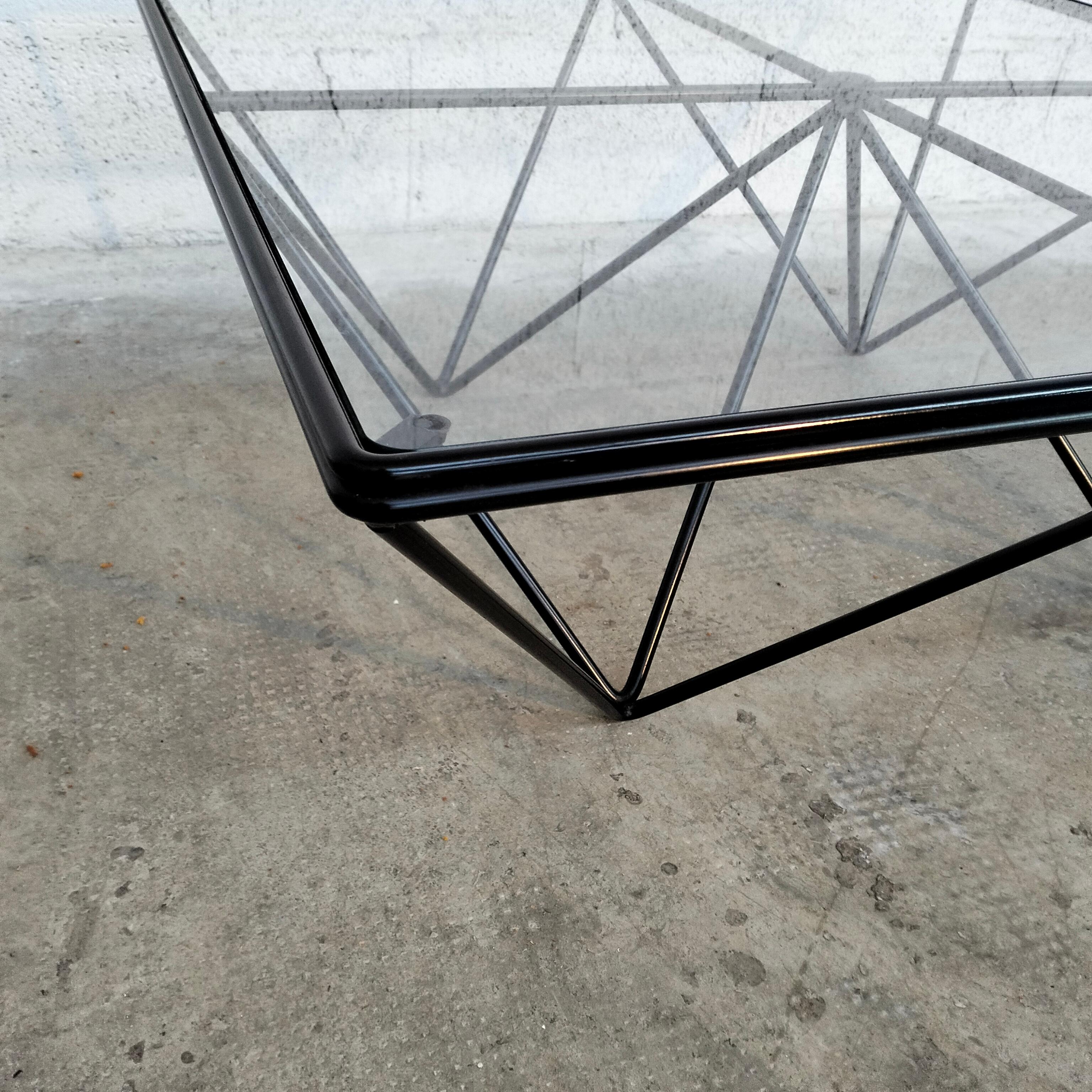 Alanda Metal and Glass Coffee Table by Paolo Piva for B&B Italia, 1970s 2