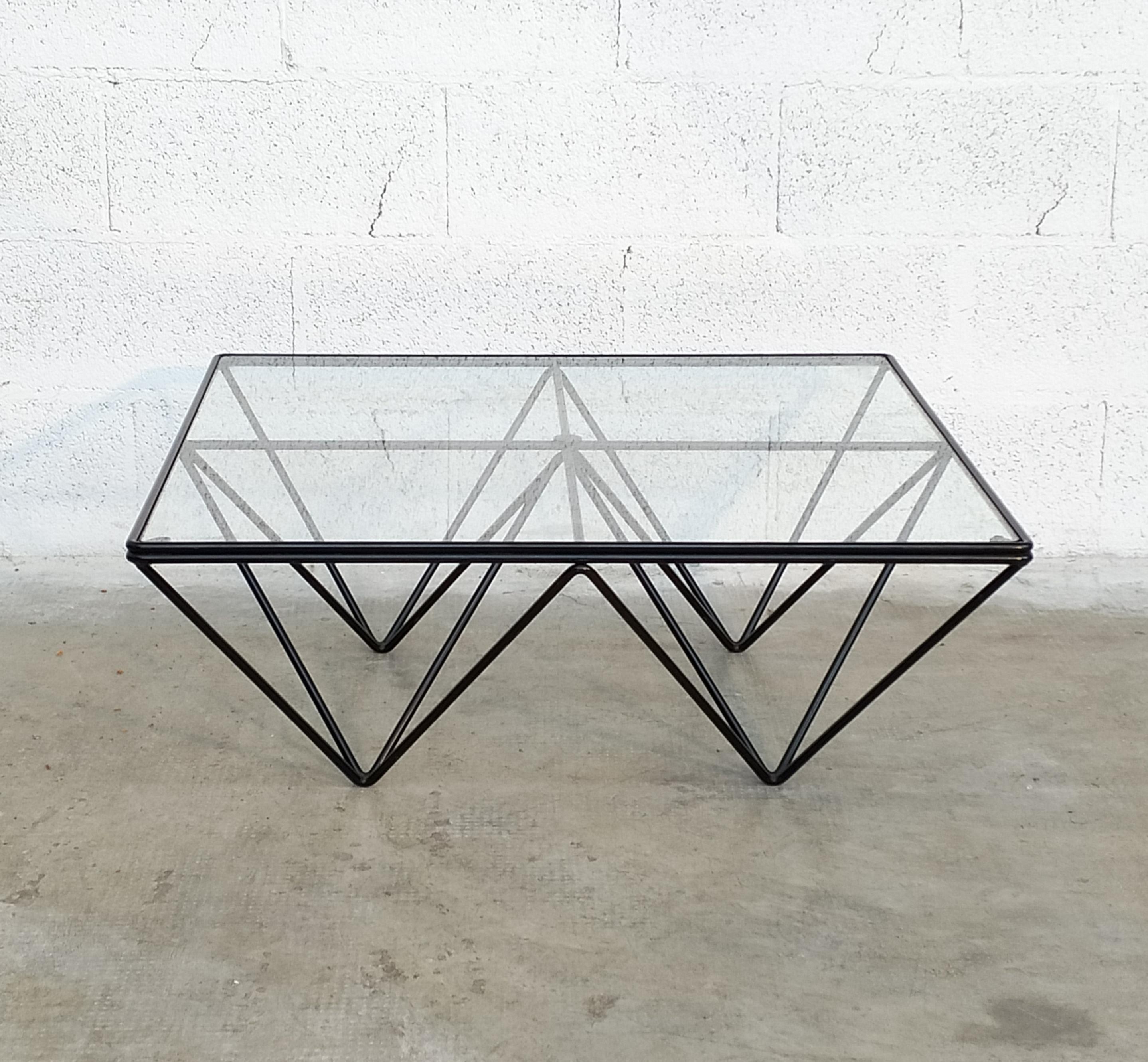 Alanda Metal and Glass Coffee Table by Paolo Piva for B&B Italia, 1970s 3