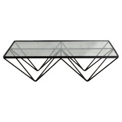 Alanda Metal and Glass Coffee Table by Paolo Piva for B&B Italia, 1970s