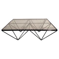 Alanda metal and glass coffee table by Paolo Piva for B&B Italia 70's 