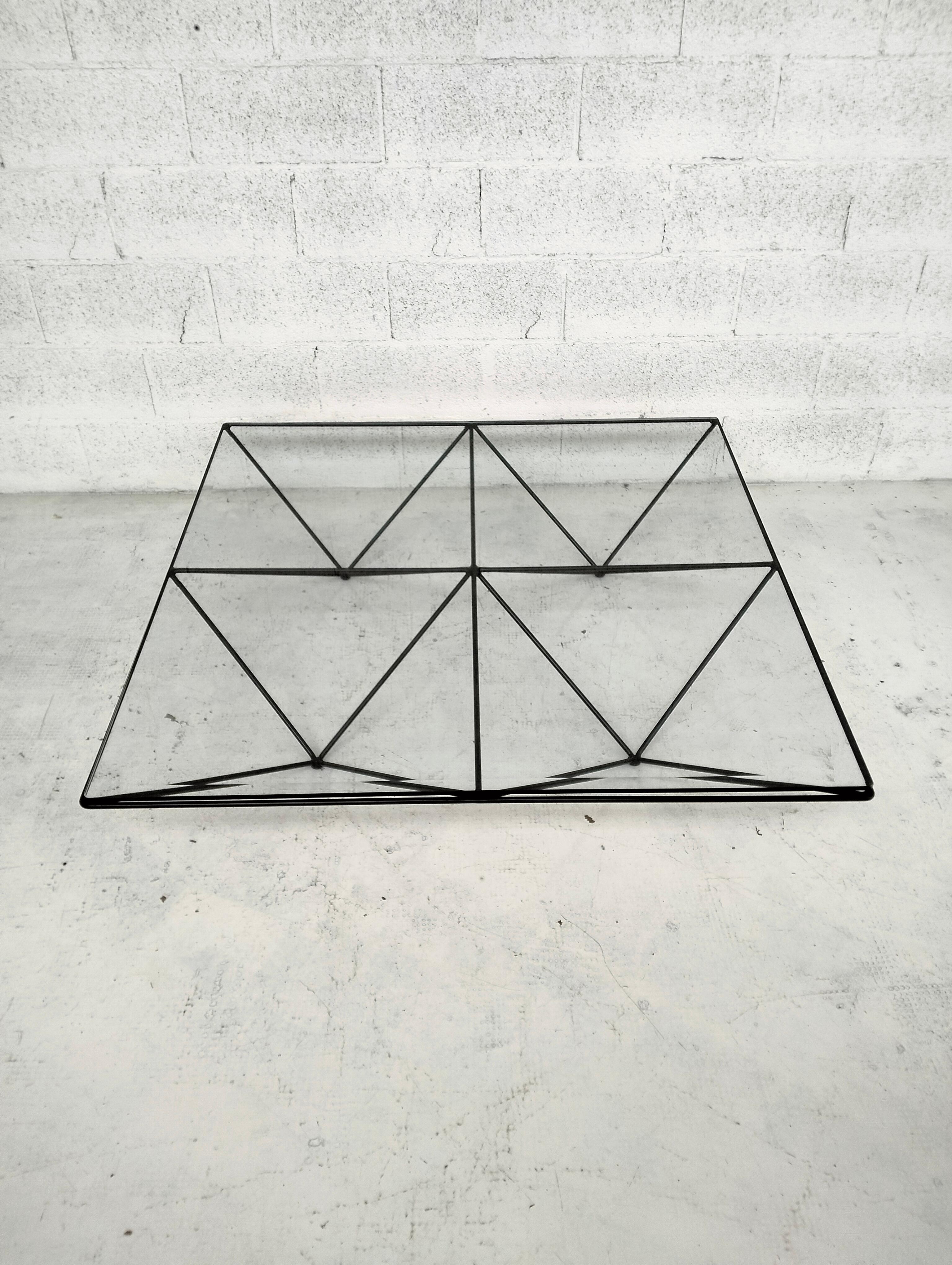 Italian Alanda metal coffee table by Paolo Piva for B&B Italia 70s For Sale