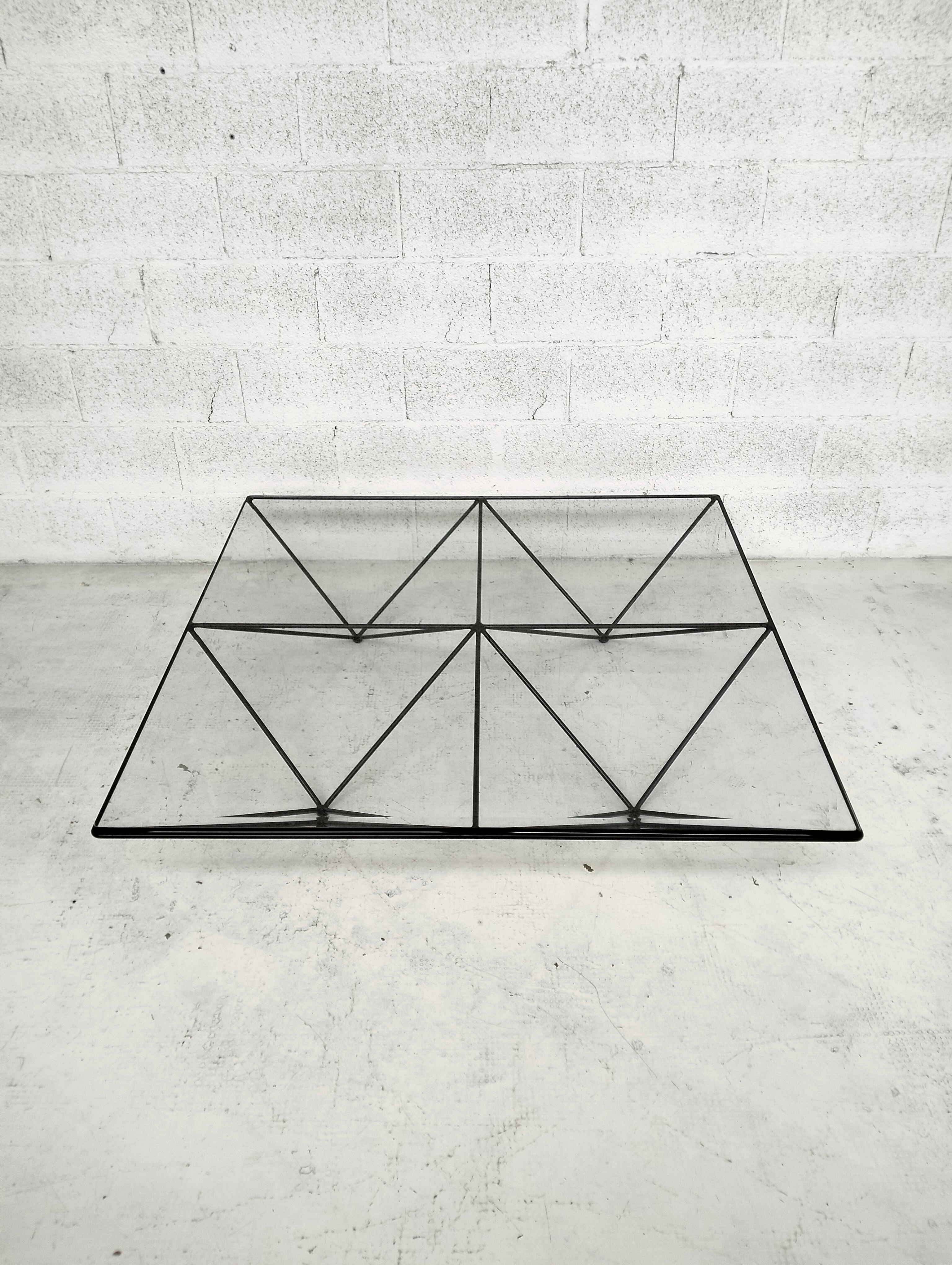 Alanda metal coffee table by Paolo Piva for B&B Italia 70s For Sale 2