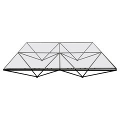 Mesa de centro de metal Alanda de Paolo Piva para B&B Italia años 70
