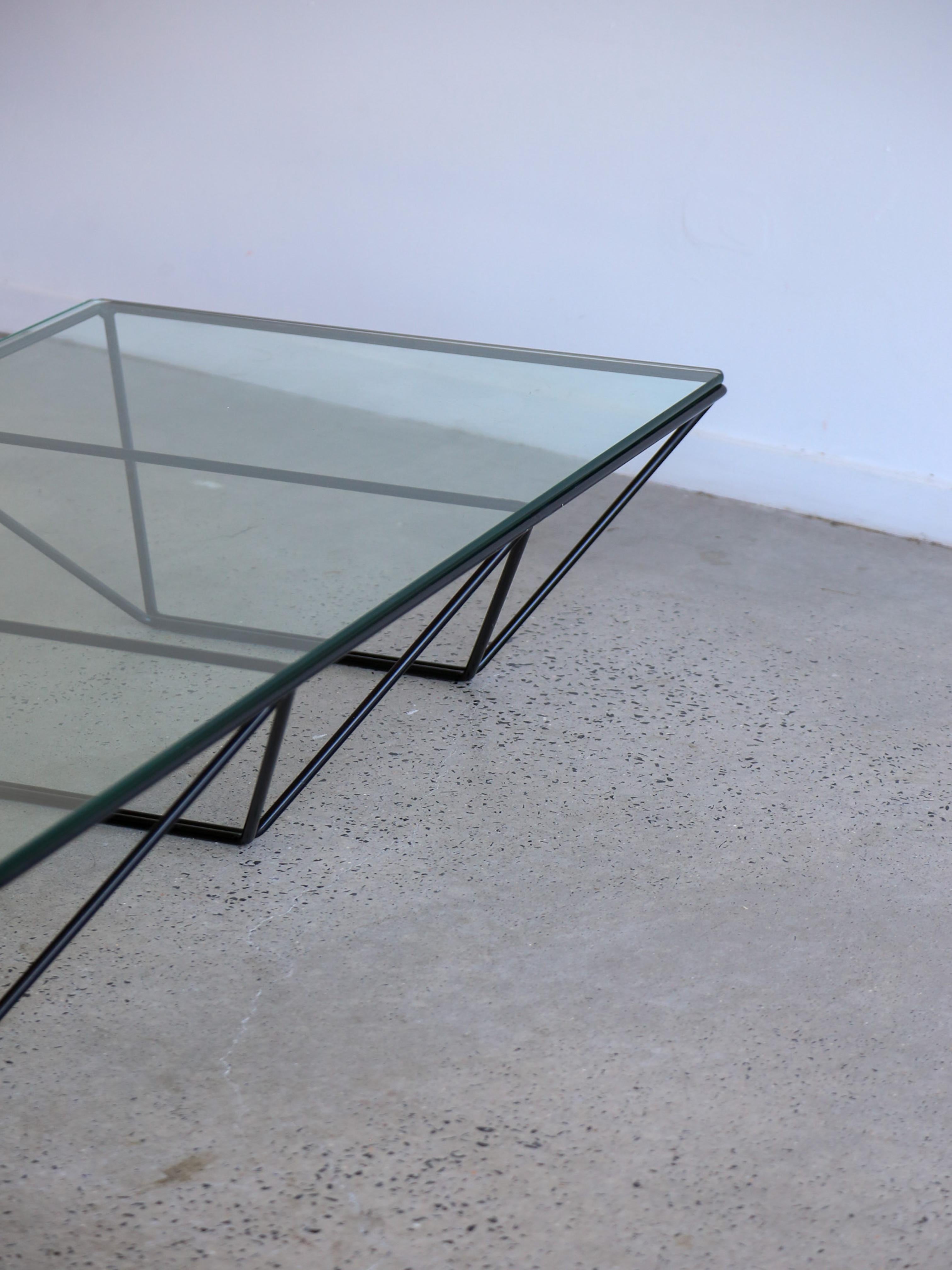 Rechteckiger Alanda-Couchtisch aus Glas von Paolo Piva für B&B Italia im Angebot 3