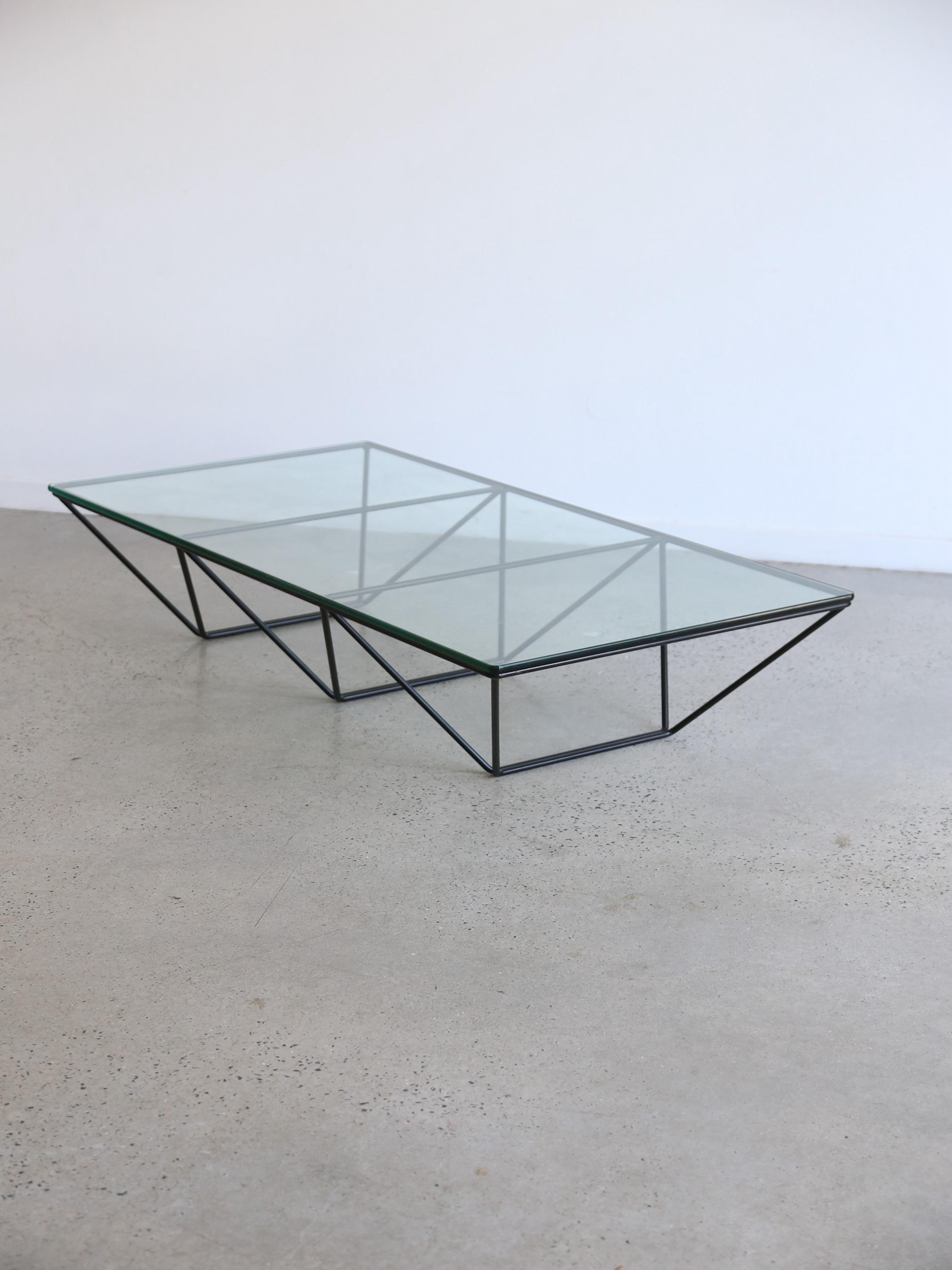 Rechteckiger Alanda-Couchtisch aus Glas von Paolo Piva für B&B Italia im Angebot 5