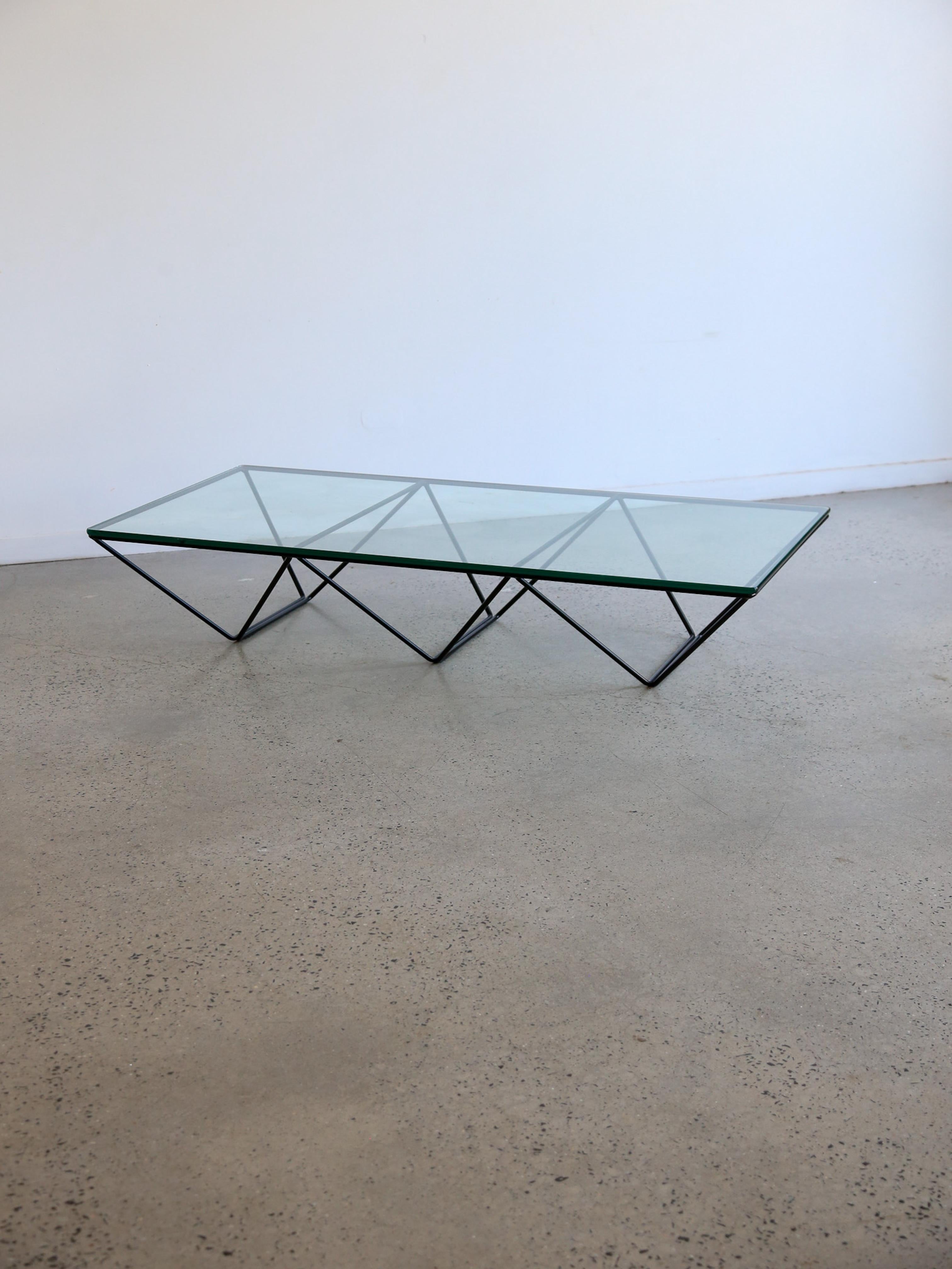 Rechteckiger Alanda-Couchtisch aus Glas von Paolo Piva für B&B Italia im Angebot 7
