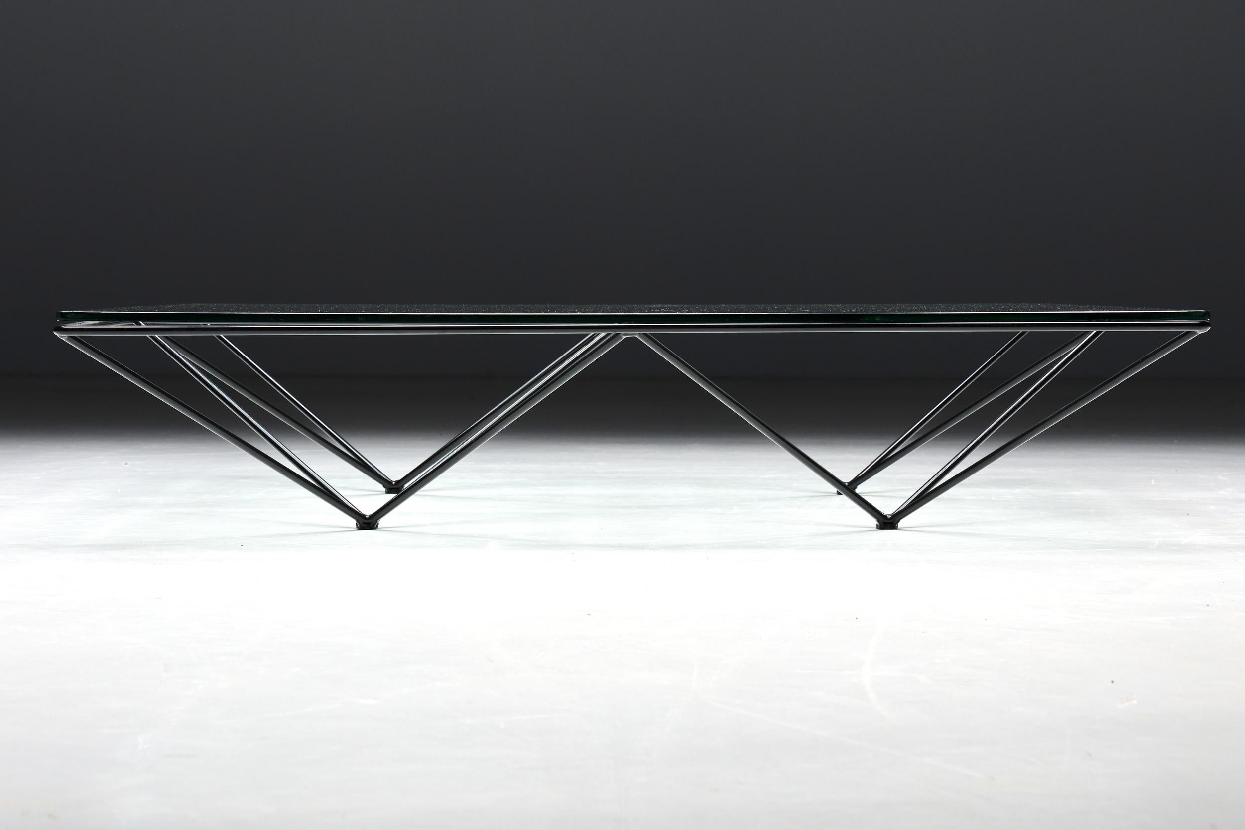 Italian Alanda Square Coffee Table by Paolo Piva for B&B Italia, 1980s