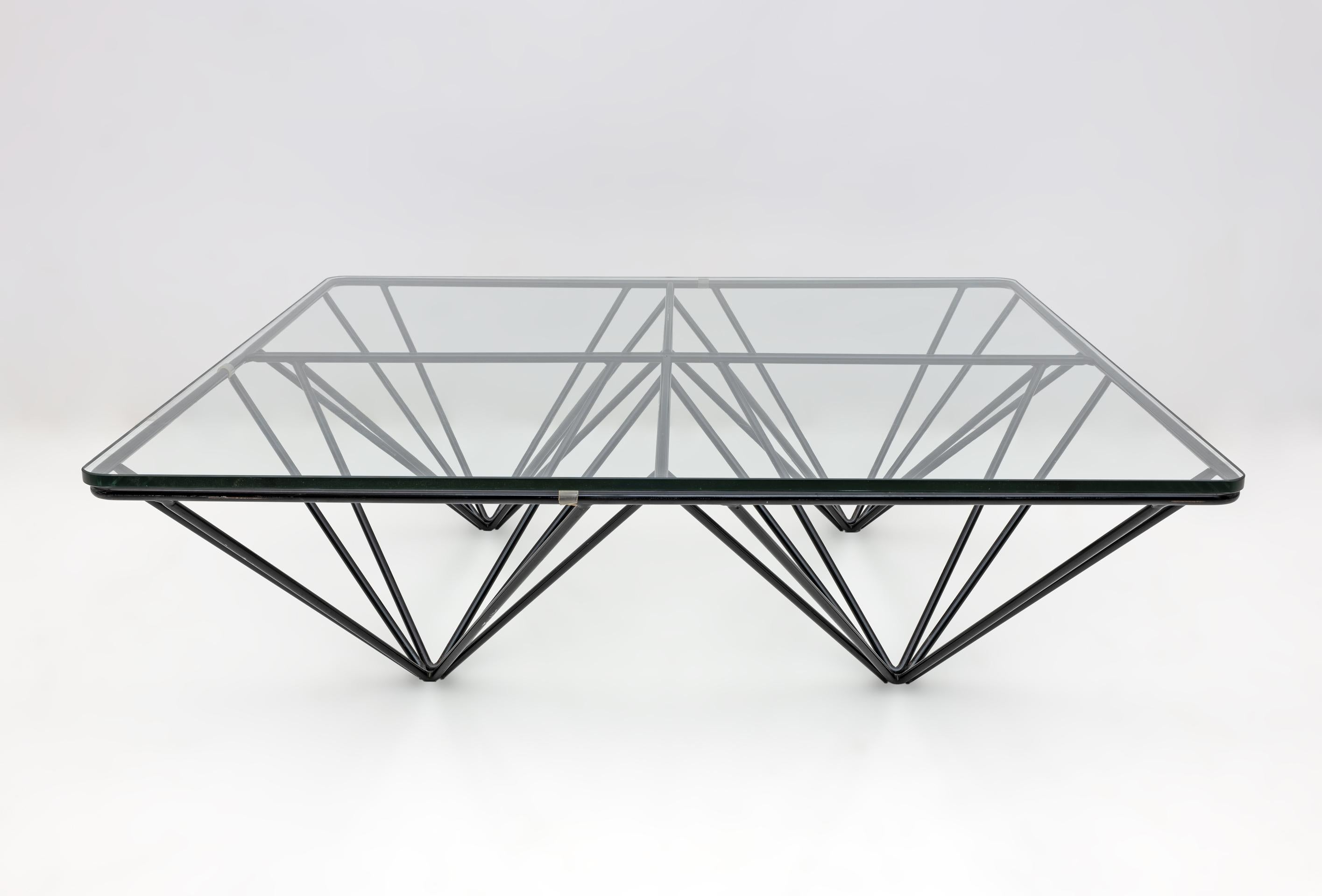 Steel Alanda Square Coffee Table by Paolo Piva for B&B Italia, 1980s For Sale