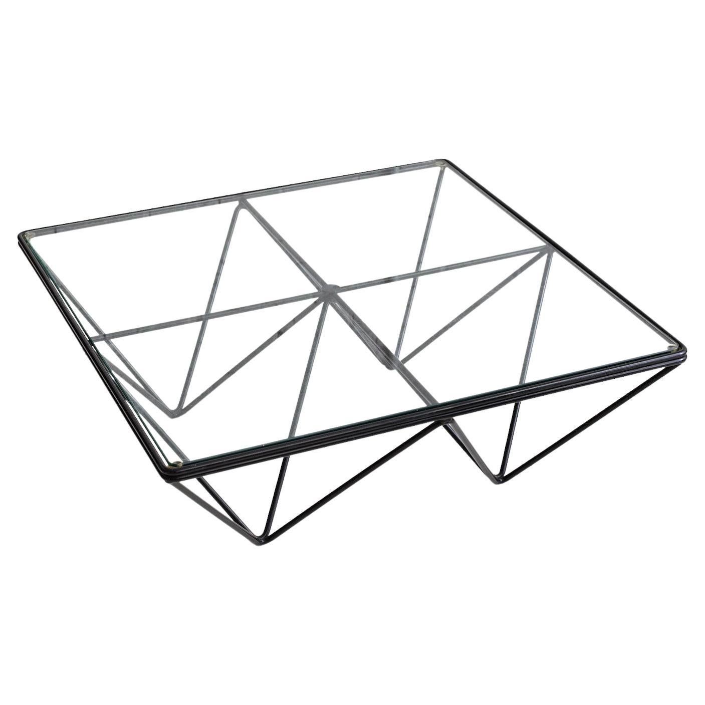 "Alanda" Steel and Glass Coffee Table by Paolo Piva for B&B Italia