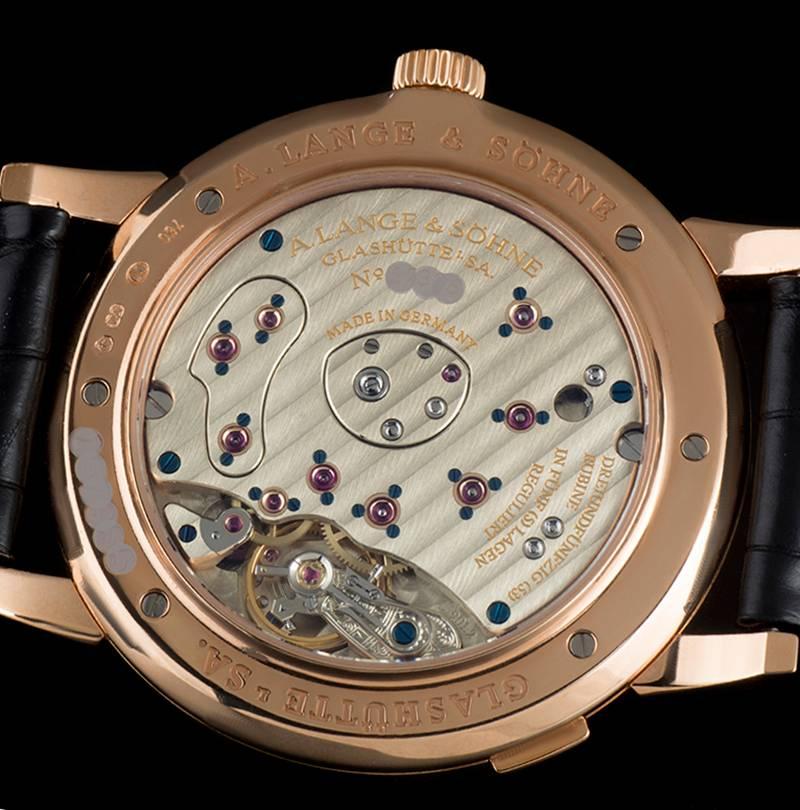 Men's A. Lange & Sohne Rose Gold Grand Lange 1 Manual Wind Wristwatch Ref 115.031 