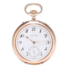 A.Lange & Sohne 14 Karat Rose Gold Hand Automatic Pocket Watch