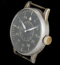 A.Lange & Sohne Vintage WWII Aviator Stainless Steel Black Dial FL23883 Watch
