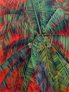 Agonda, Original Painting, Tree, Pop Art, Tropical Artwork, Affordable, Coastal