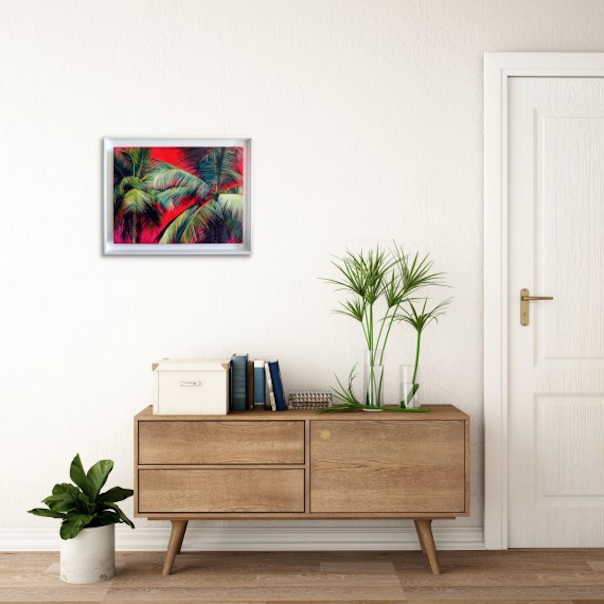 Alanna Eakin, Pipa, Palm Tree Art, Contemporary Art, Original Painting For Sale 2