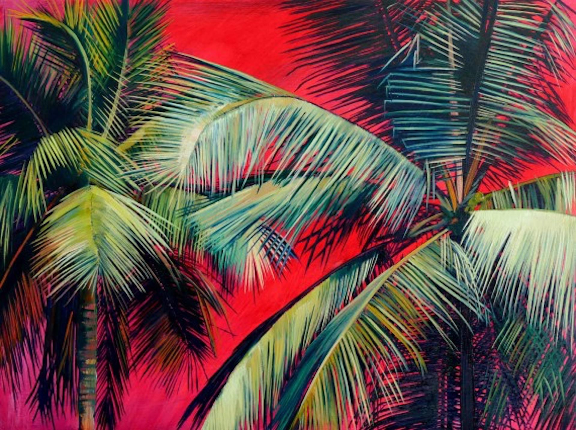 Alanna Eakin, Pipa, Palm Tree Art, Contemporary Art, Original Painting