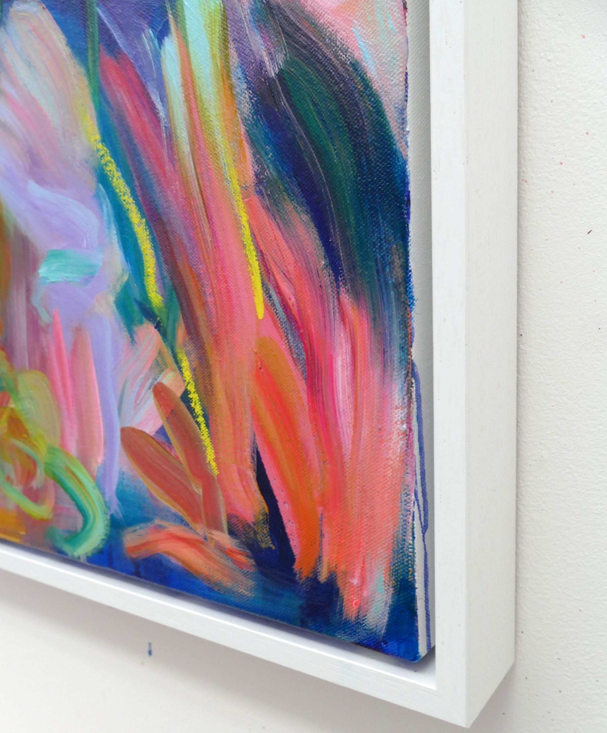 Despertar, Pintura original, Arte abstracto, Paisaje, Desierto, Colorido, Rosa - Painting Abstracto de Alanna Eakin