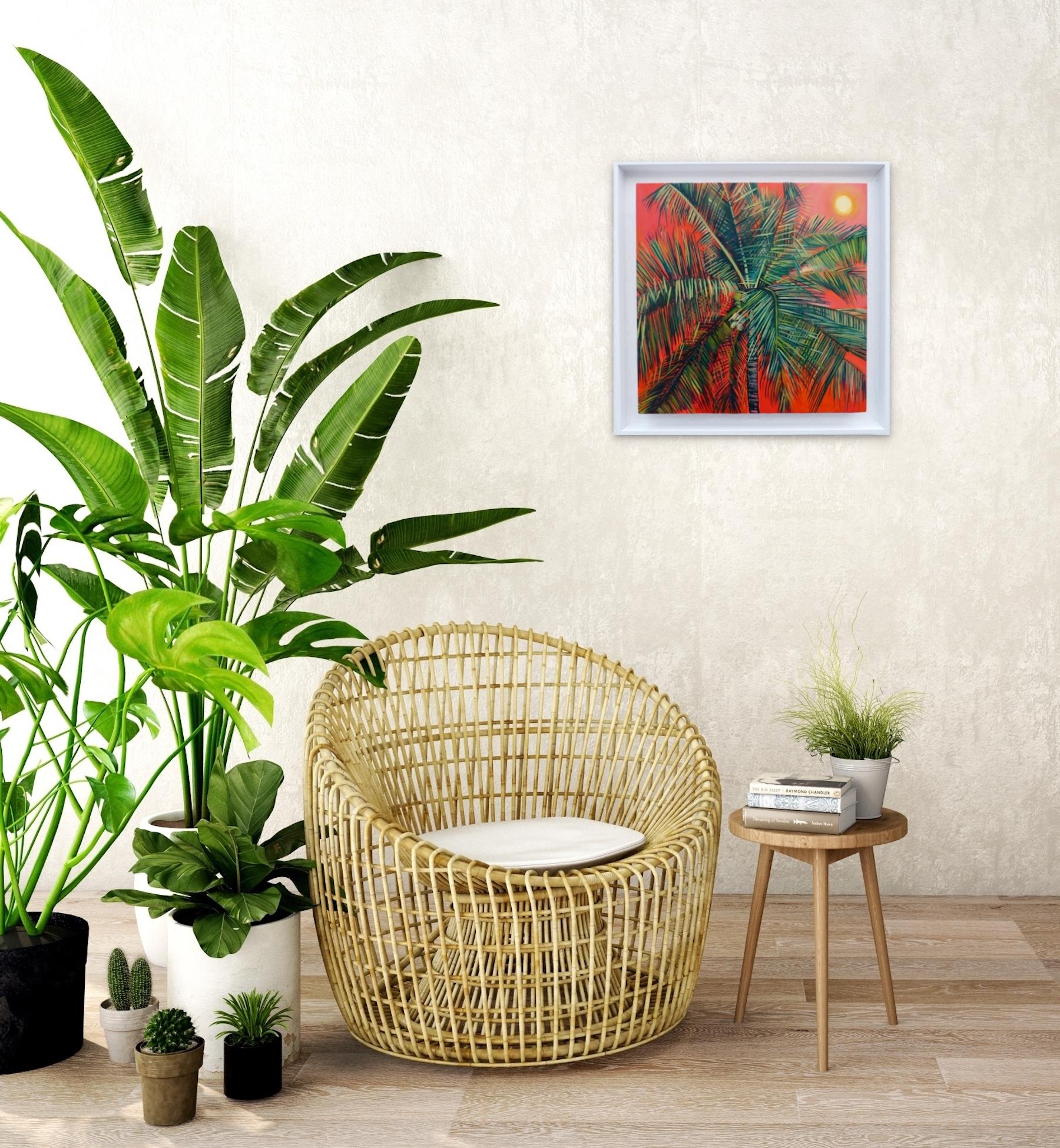 Kovalam, peinture originale, Tropical, Contemporary Tree Art, Bright Landscape (paysage lumineux) en vente 4
