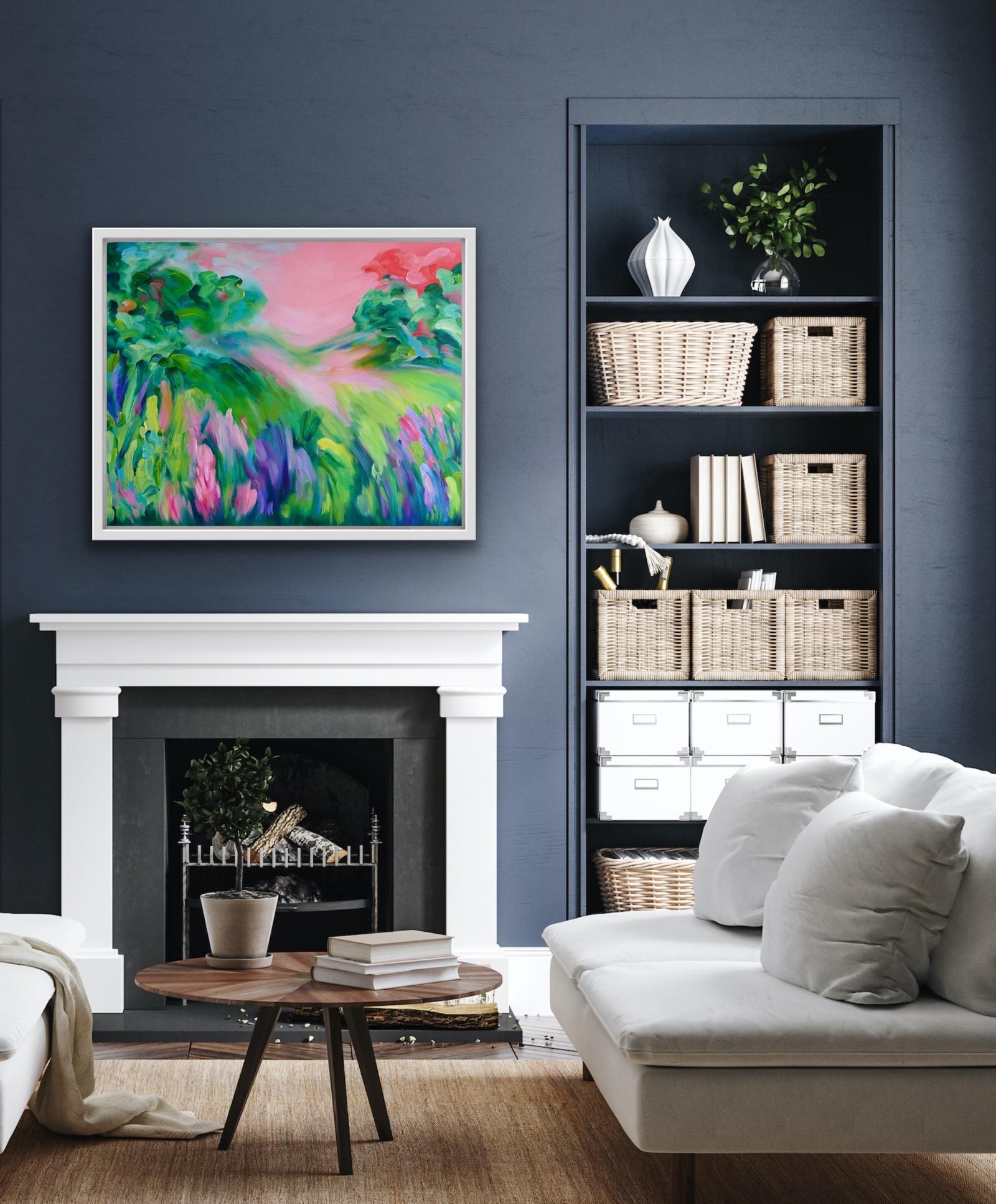 Esta es para ti, Pintura abstracta de paisajes,  Arte floral expresionista - Painting de Alanna Eakin