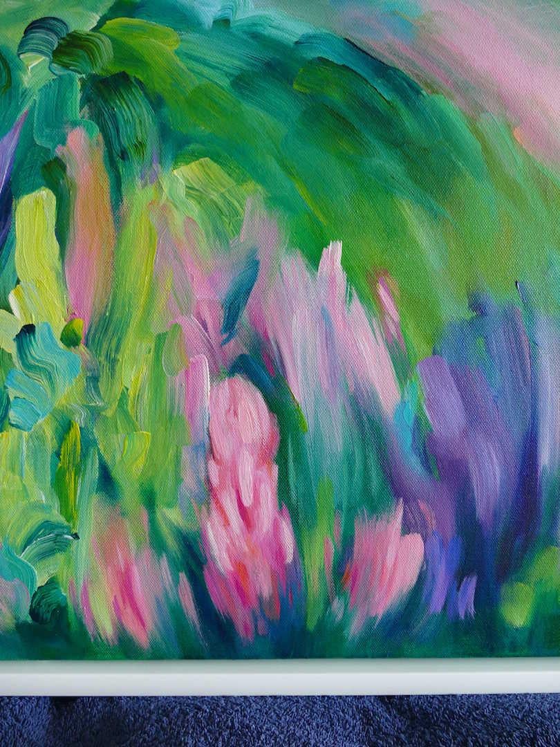 Esta es para ti, Pintura abstracta de paisajes,  Arte floral expresionista en venta 1
