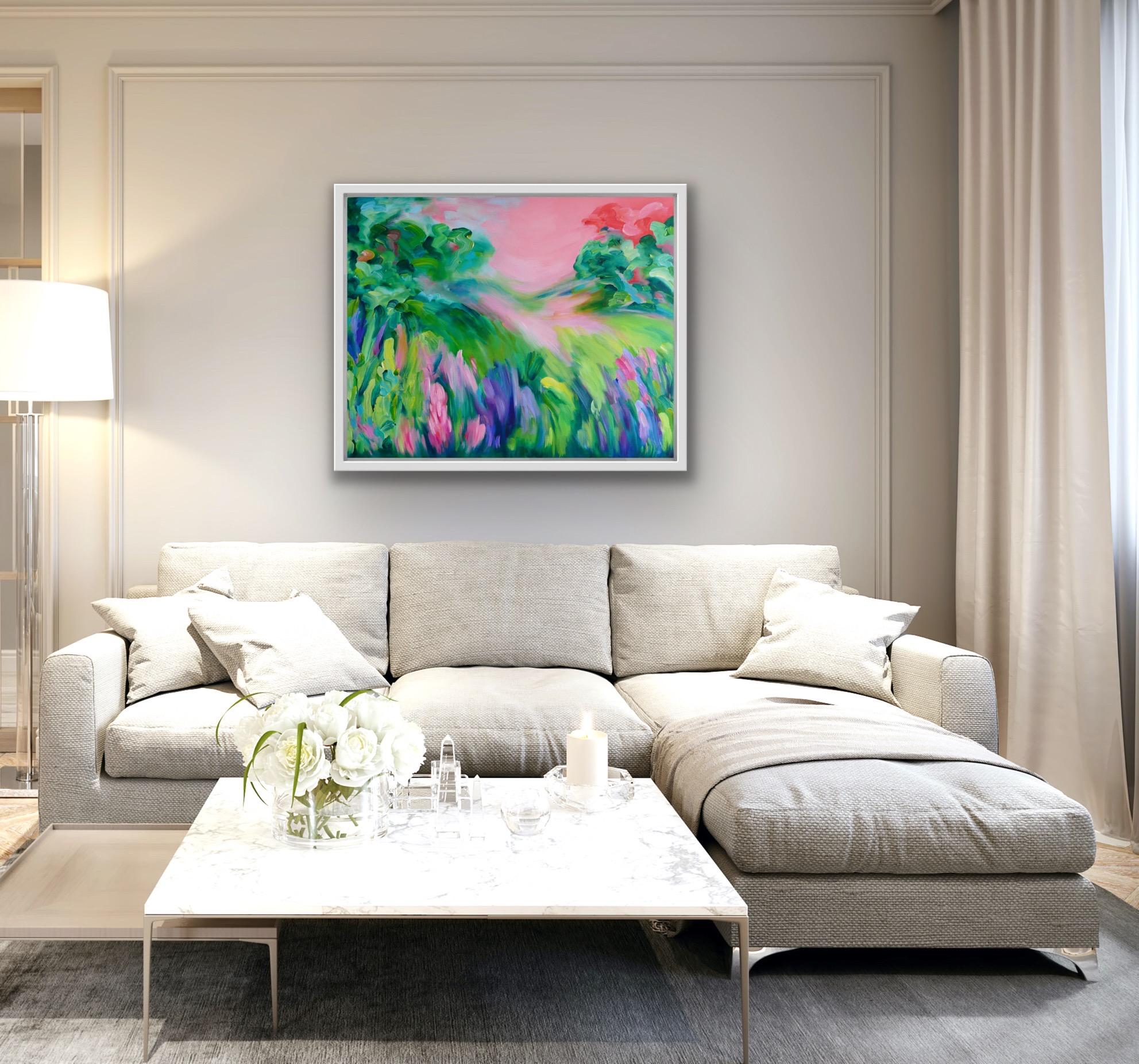 Esta es para ti, Pintura abstracta de paisajes,  Arte floral expresionista en venta 3