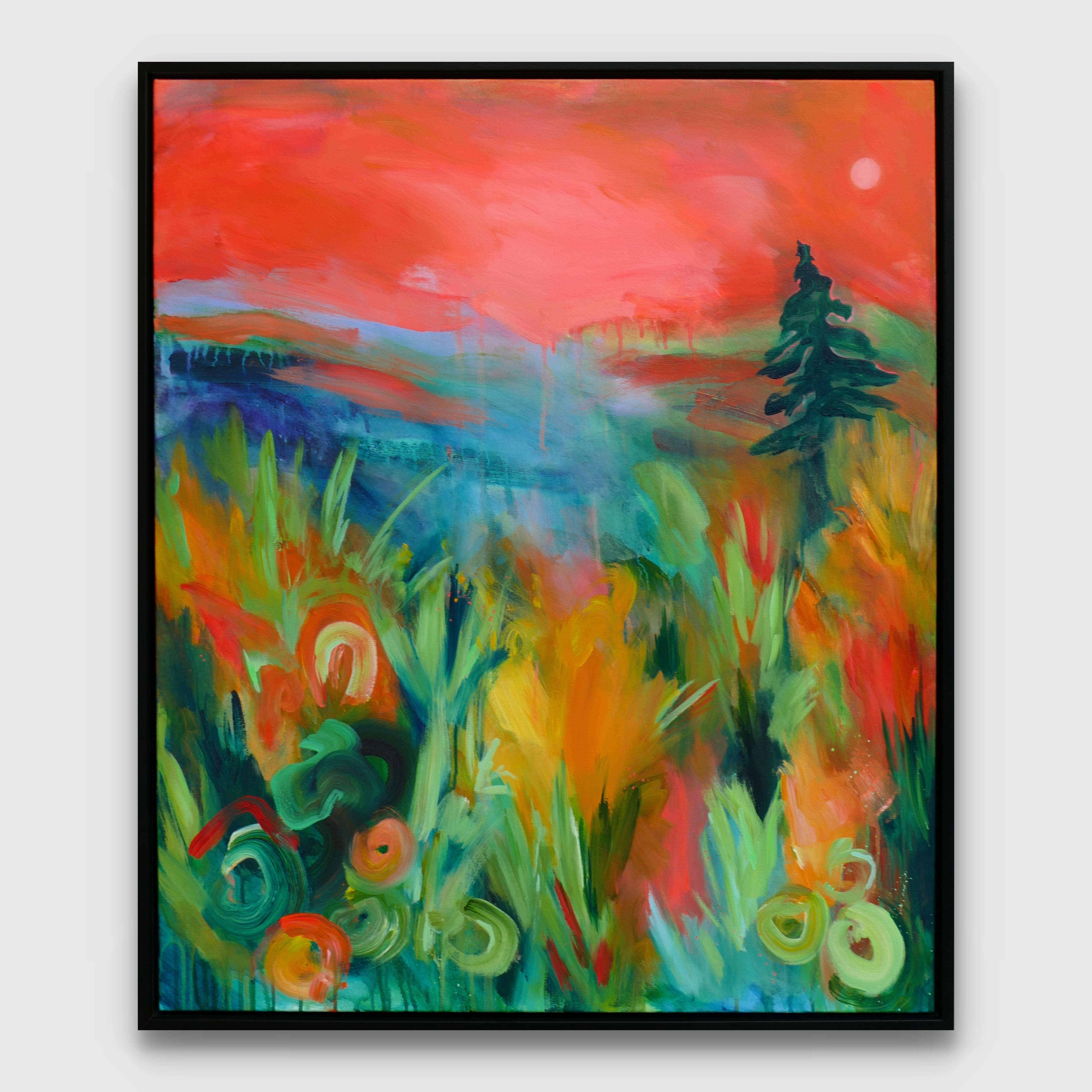 Way Up There by Alanna Eakin abstract landscape painting For Sale 1