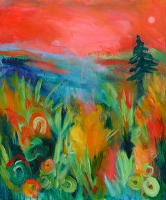 Way Up There by Alanna Eakin abstract landscape painting