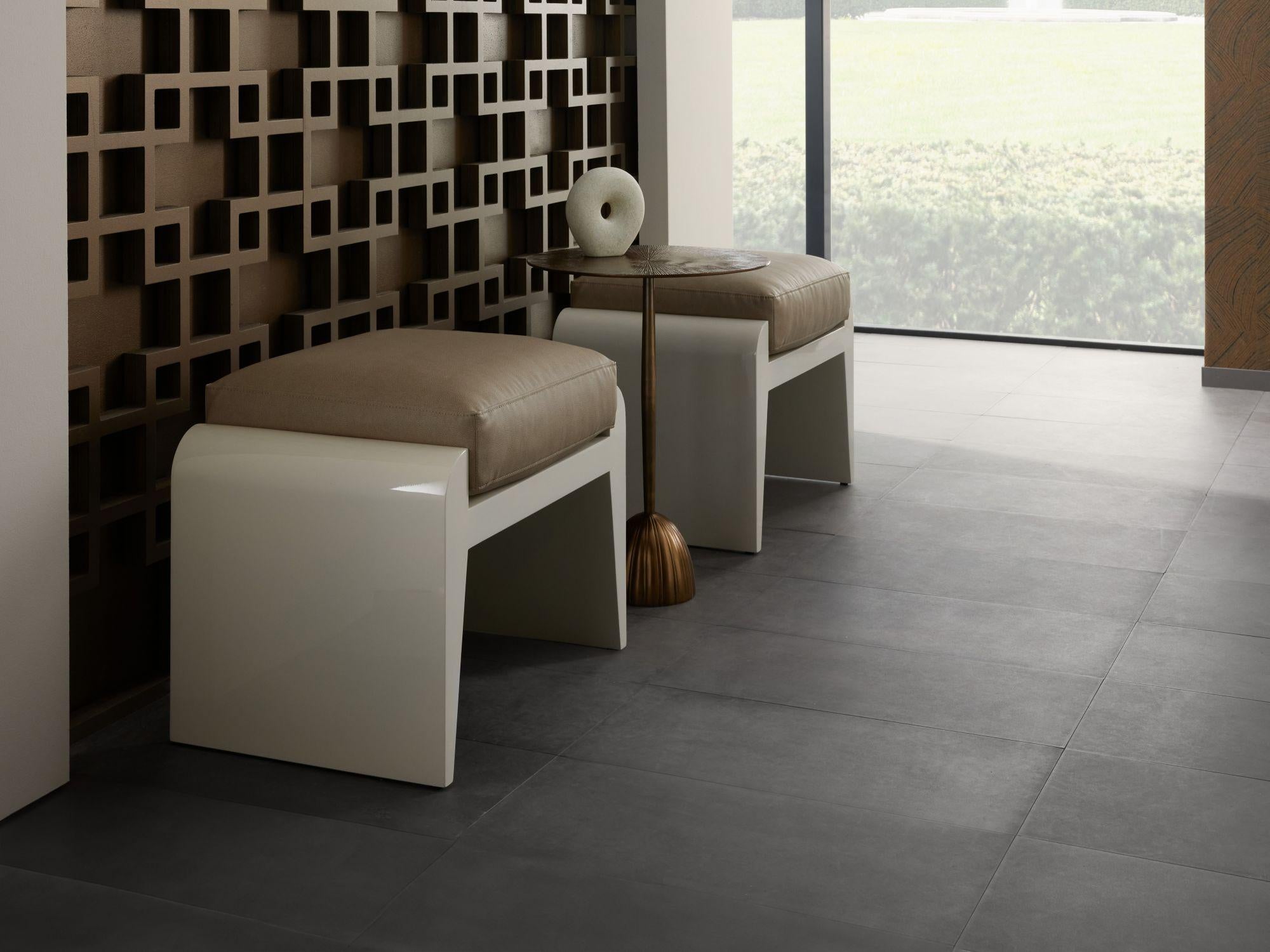 Pouf Alanna FOS02 - Sable laqué, simili cuir en vente 2