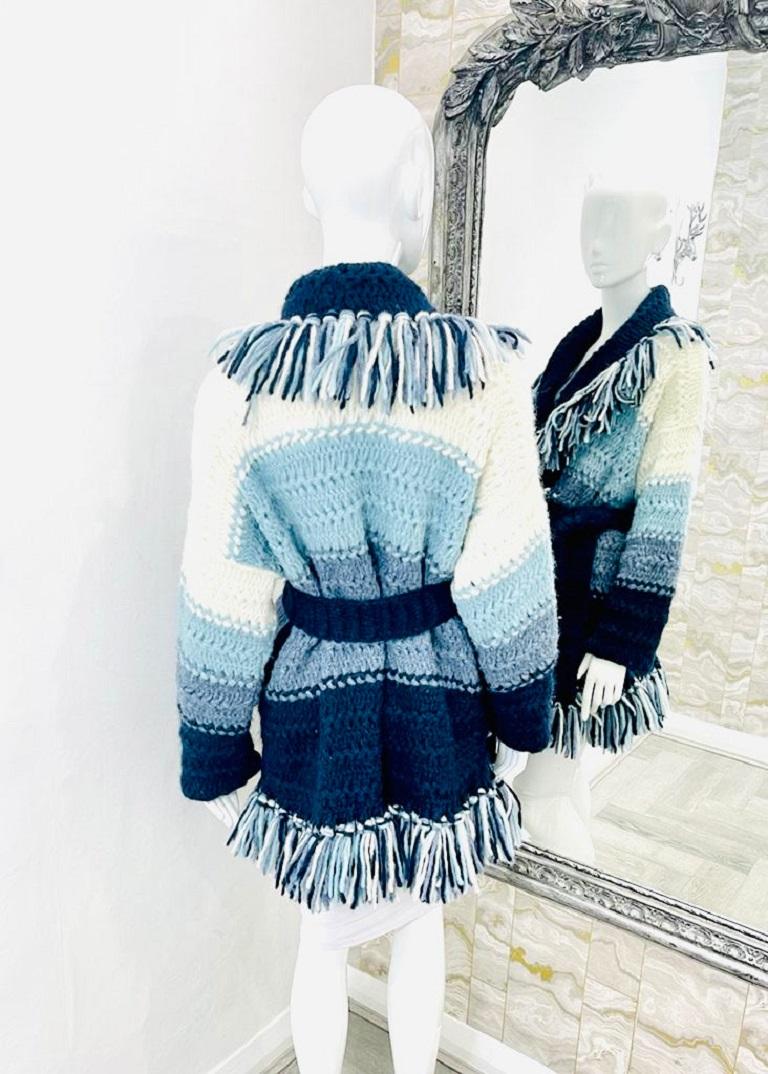 Alanui - Manteau tricoté à franges en alpaga Neuf - En vente à London, GB