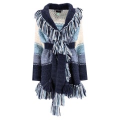 Alanui - cappotto in maglia con frange in alpaca - Coates